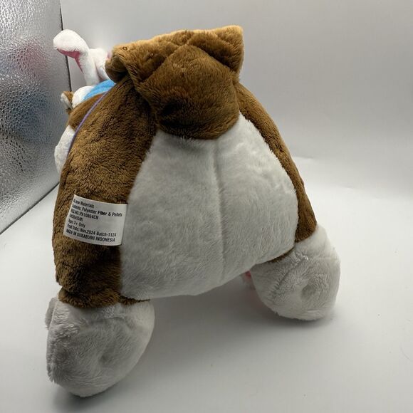 Buc-ee’s 2024 Easter Edition Bunny Beaver 12” Plush Slippers Rabbit Ears T-Shirt - Picture 6 of 9